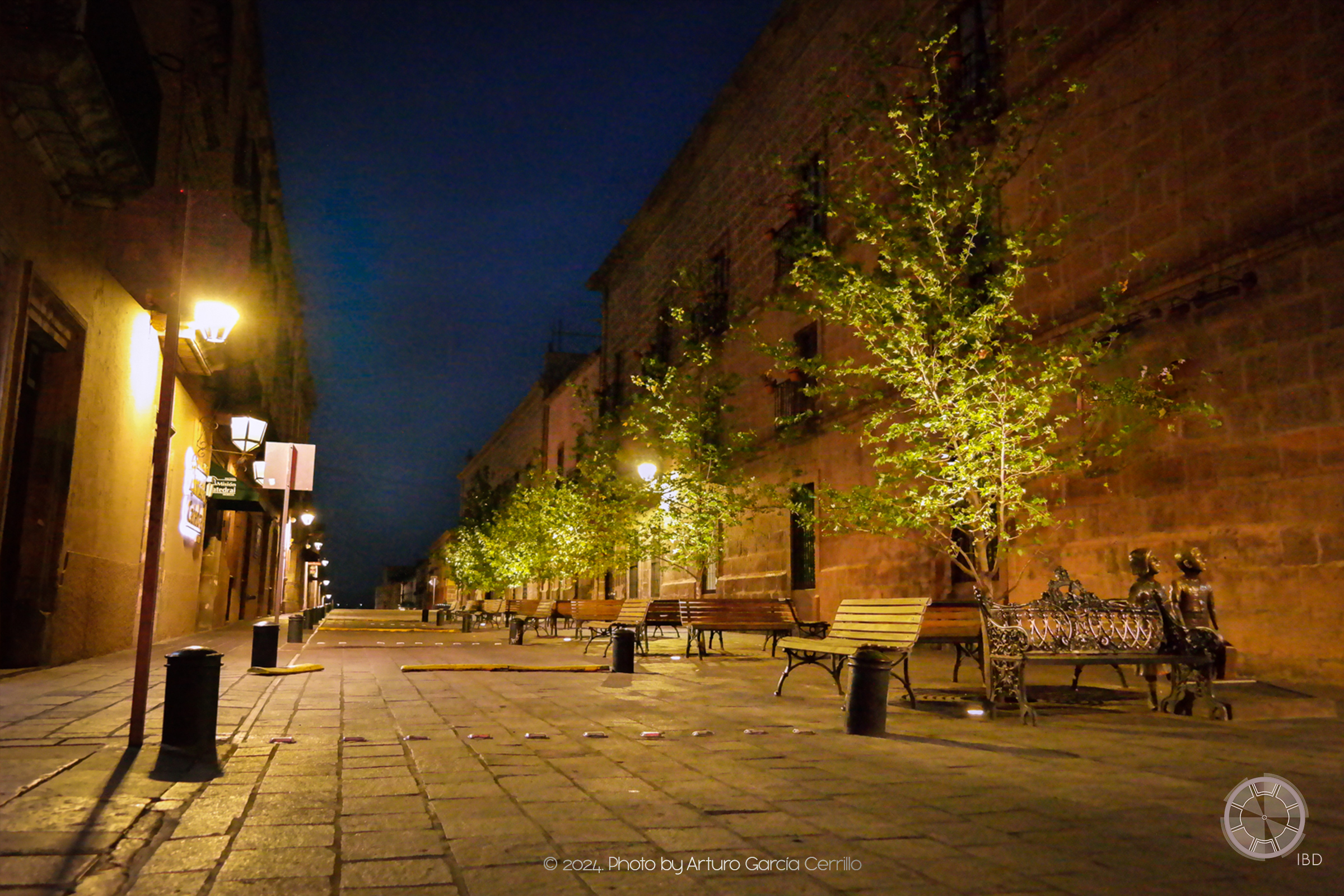 Picture of Morelia's downtown at night